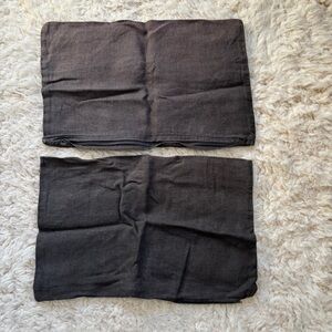 Set of 2 CharcoalGray CB2 Pillow Covers